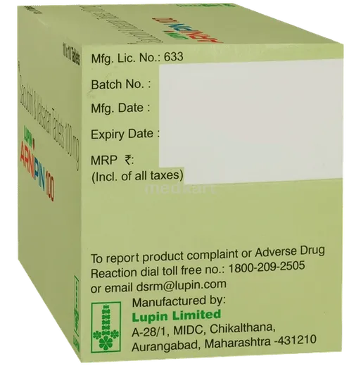 arnipin 100mg tablet 10's